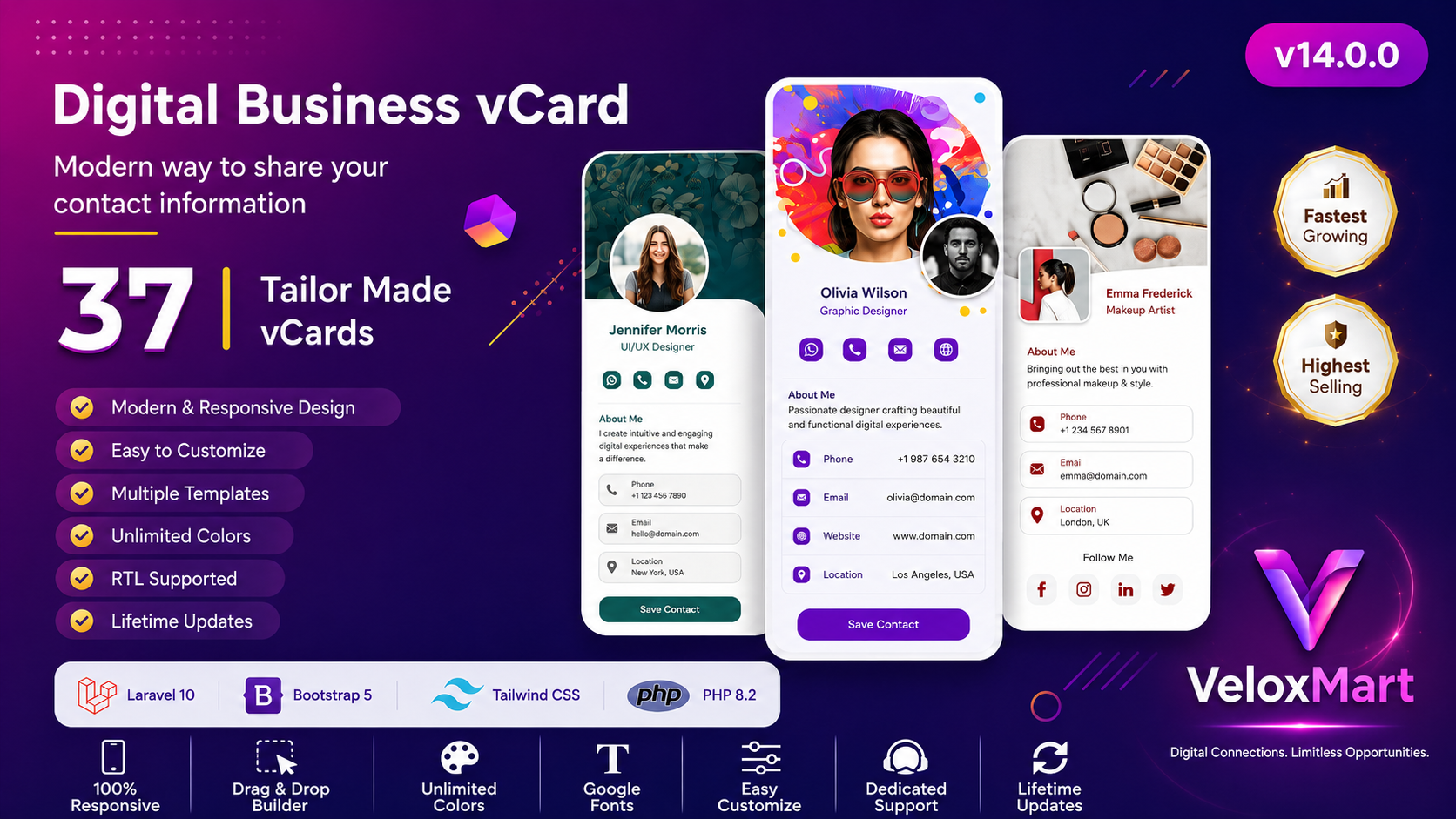 Infy vCards SaaS - Digital Business Card Builder