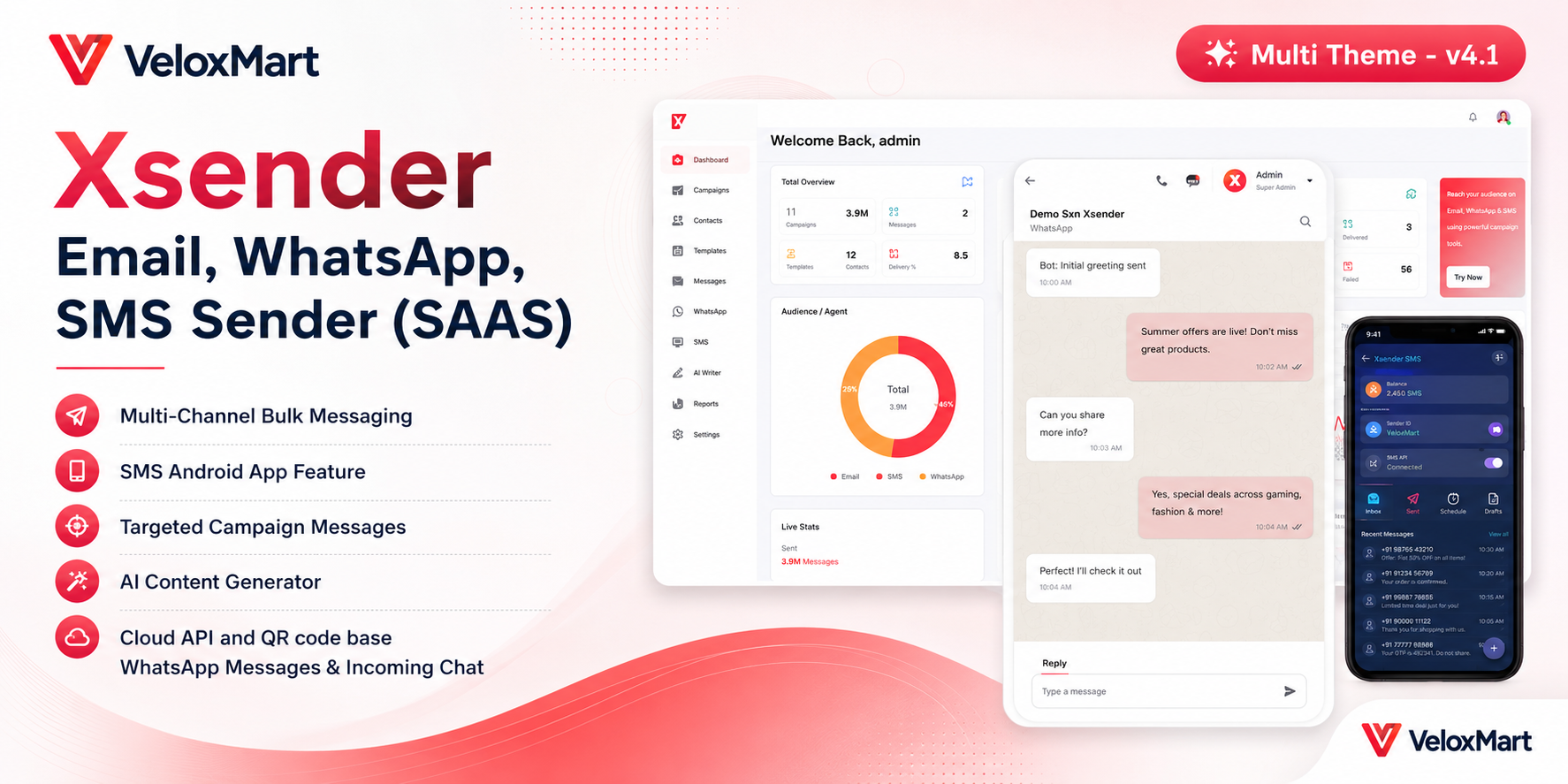 XSender - Bulk Email & SMS Sender