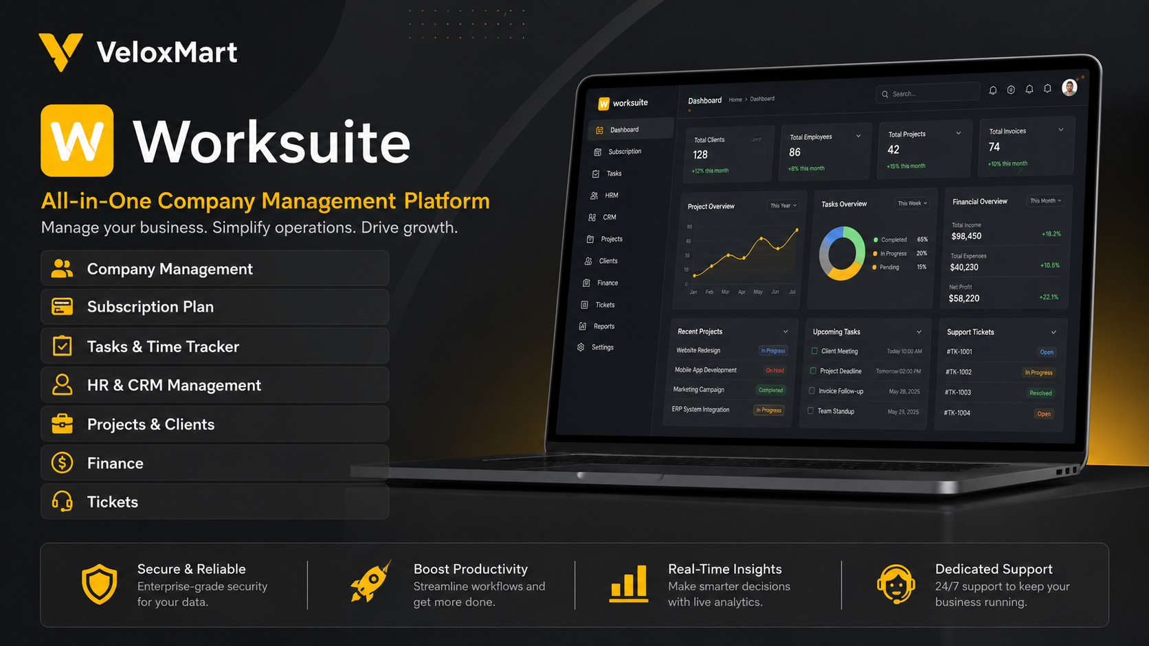 WorkSuite SaaS - Project Management Platform