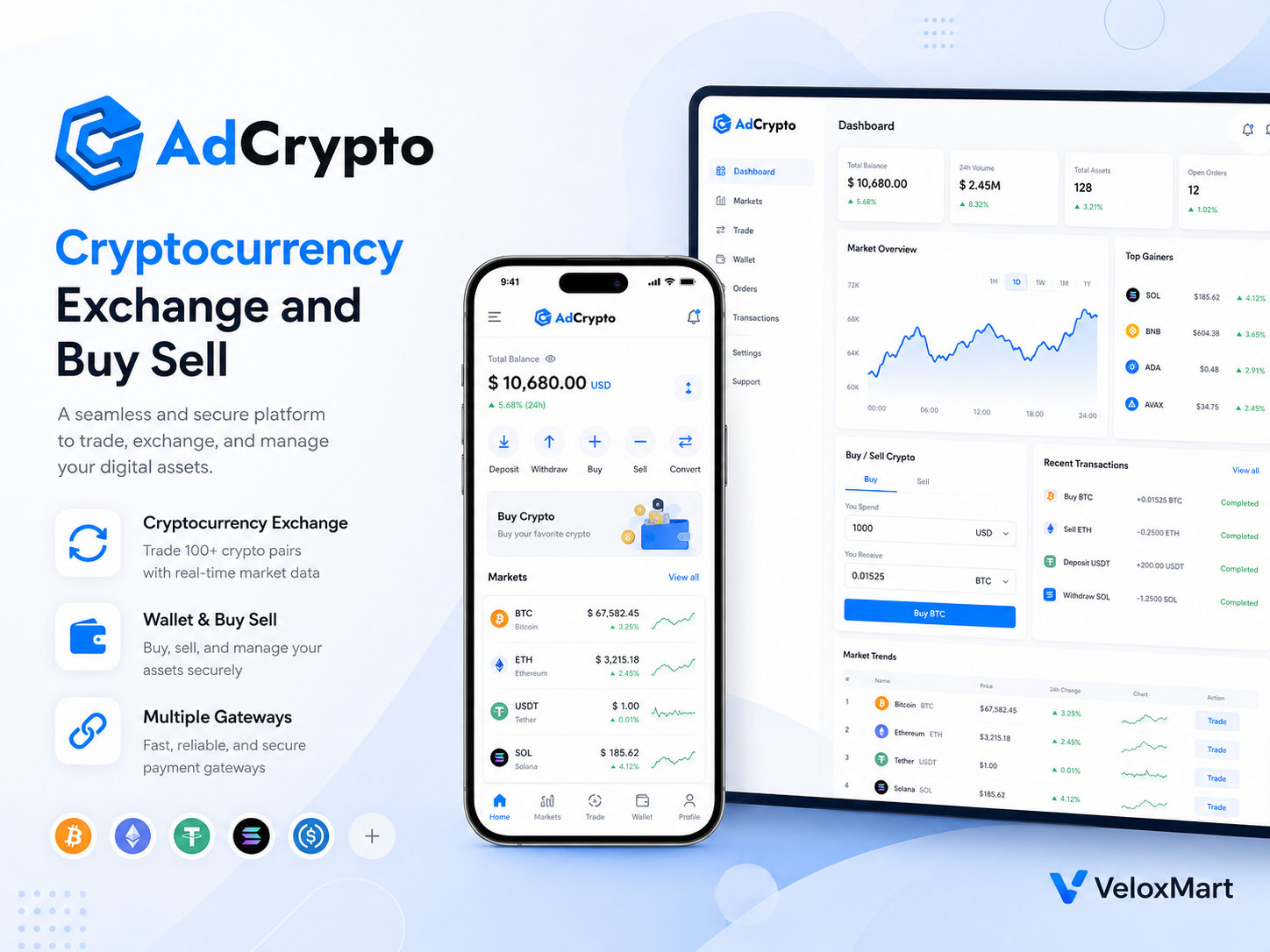 AdCrypto - Crypto Exchange & Wallet App