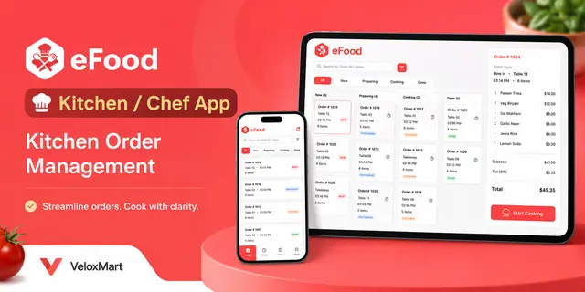 eFood Kitchen - Restaurant Kitchen Display App